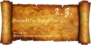 Kocsán Zalán névjegykártya